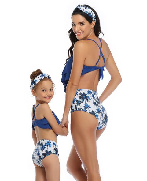 

adults parent child swiwear Swimsuit Bikini suit split kids women girls children sexy yakuda flexible stylish Leopard Print bikini suit sets