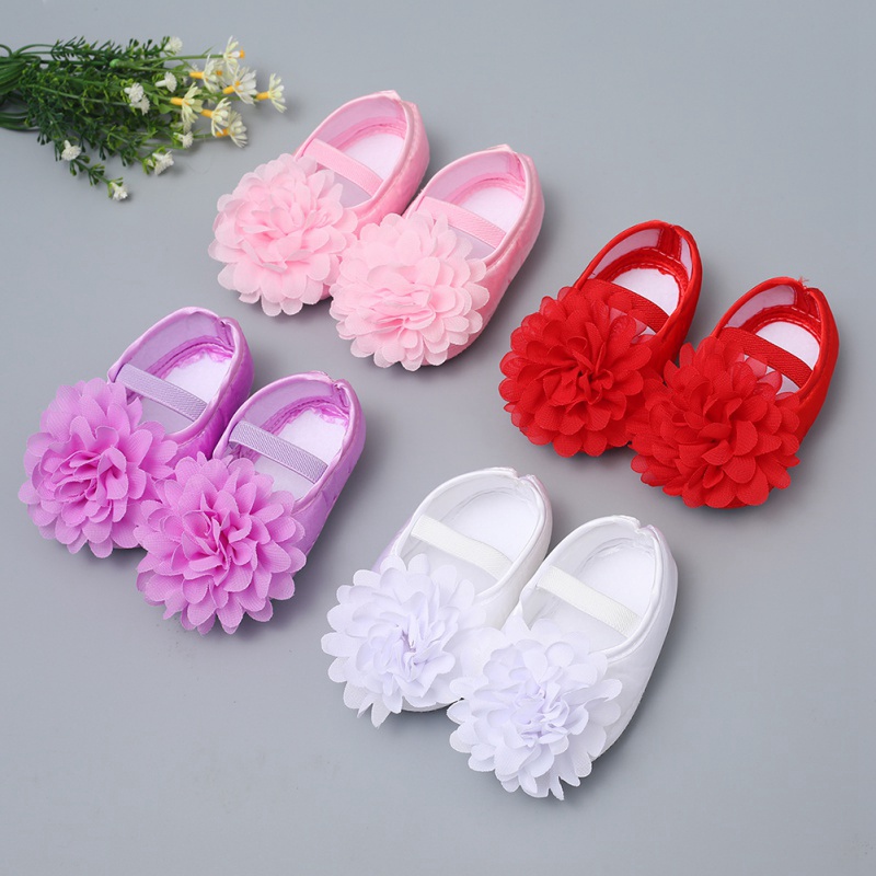 

New Cute Flower Baby Girl Shoes Newborn Toddler Baby Shallow Princess Shoe Soft Cotton Anti-Slip First Walker Shoes