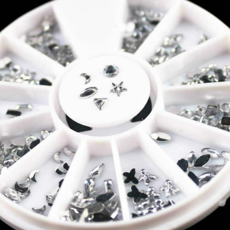

2018 Hot Mix Silvery Style False Nail Tips Clear Black Fan Finger Nail Art Display Practice Acrylic UV Gel Polish Tool Manicure