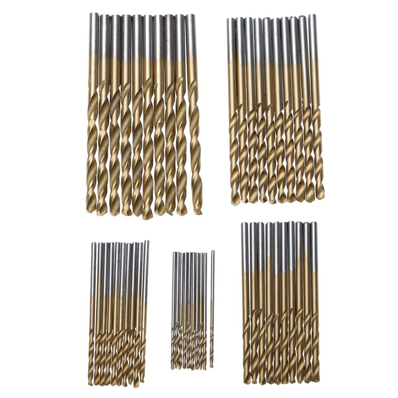

100pcs Twist Drill Bit Set, Titanium Coated, Mini Drill Bit , Micro-Precision 1/1.5/2/2.5/3mm, Perfect for Wood, Plastic, Steel