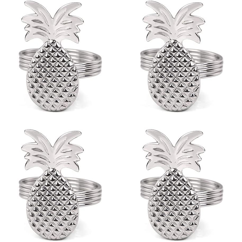 

Napkin Rings, Pack of 4 Pineapple Napkin Buckle Holder for Wedding, Dinner, Hotel Table,DIY Craft