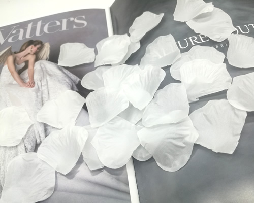 

1000pcs White Artificial Silk Rose Flower Petals Wedding Favor Accessories Party Event Decoration