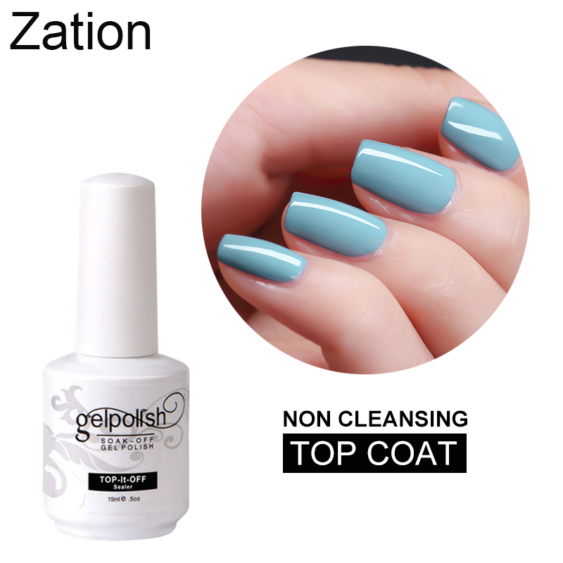 

Zation Top Base Coat and Base Coat Gel Polish Soak Off UV Shiny Reinforce 15ml Long Lasting Primer Nail Art Manicure Gel Varnish
