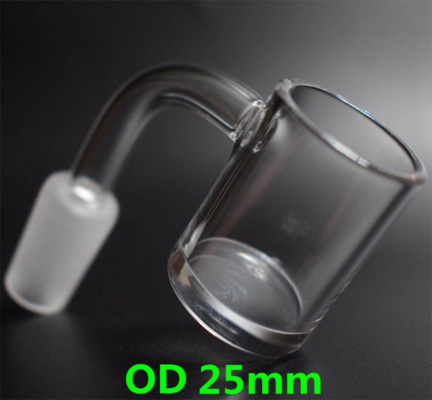 

25mm XXL Flat Top Quartz Banger Nail with 5mm Thick Bottom Domeless Quartz Nail 10mm 14mm 18mm Core Reactor Grail Nails