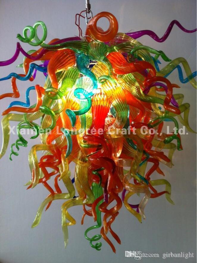 

Colorful Blown Glass Chandelier Light Modern Art Deco Home Designed Multi Color Murano Glass Pendant Lamps Modern LED Art Glass Chandelier