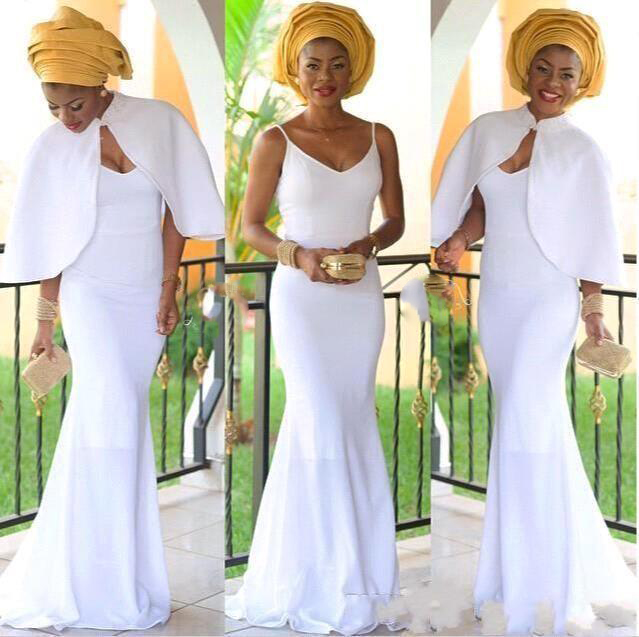 

Arabic Nigerian Evening Dresses White Women Mermaid Evening Dress With Jacket Long Vestidos De Festa African Evening Gown, Green