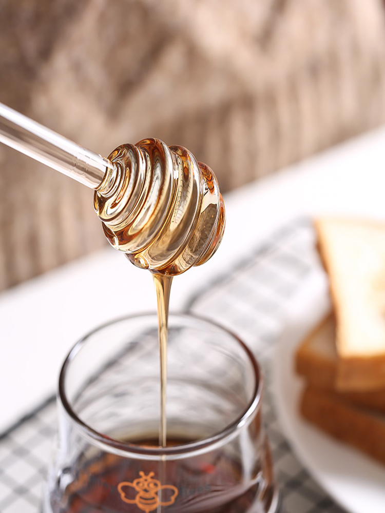 

50pcs a lot 15cm Clear Glass Stirrer Stirrers Honey Dipper Spoon Stick for Honey Jar Collect And Dispense Tool Tools