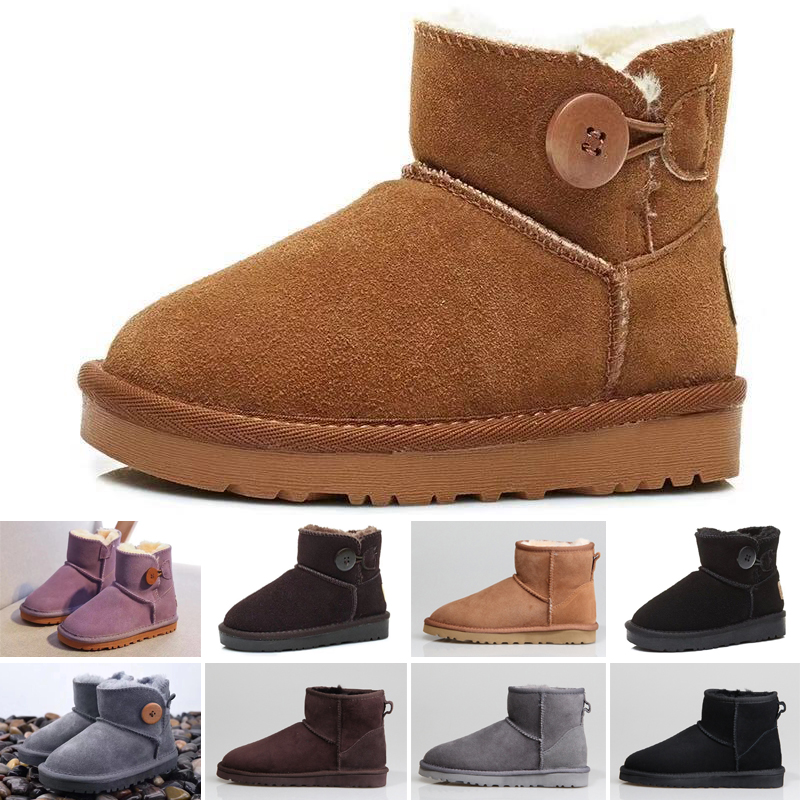 

high quality Hot sell Kids Snow Boots Genuine Leather Snow Boots for Toddlers Boots With Bows Children Footwear Girls sneakers, Color 5