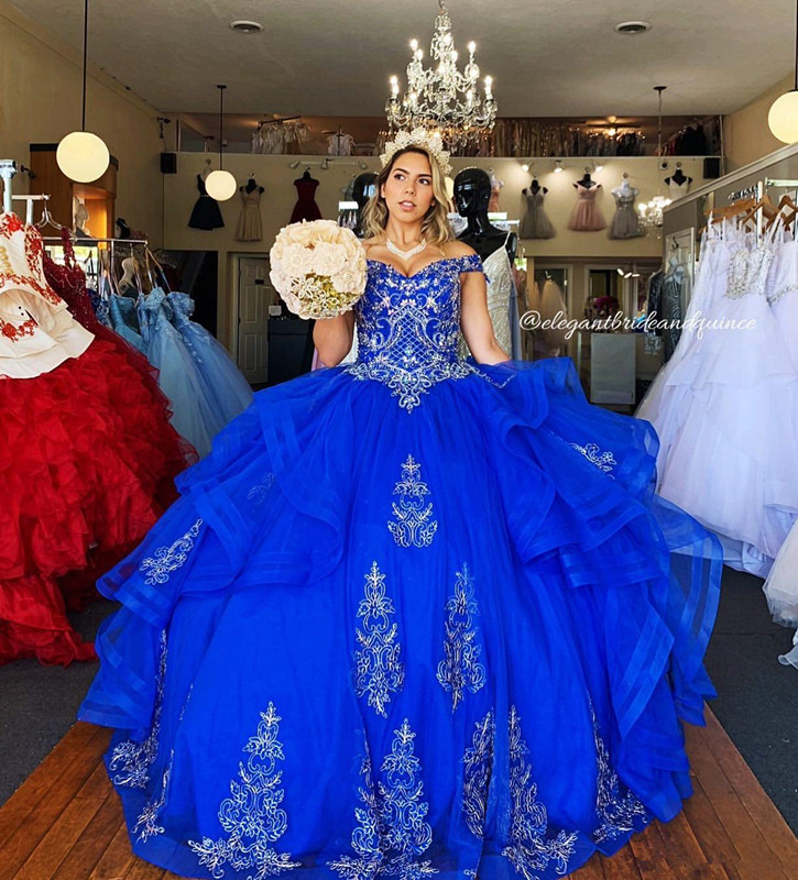 

Royal Blue Beaded Crystals Quinceanera Prom Dresses 2020 Ruffles skirt Sweetheart Lace Ball Gown Tulle Evening Party Sweet 16 Dress, Pink