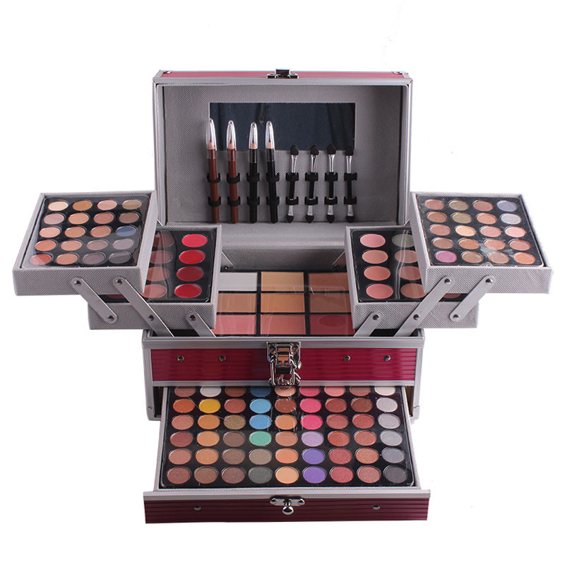 

Makeup Sets MISS ROSE Cosmetic Case Aluminum Set Box Matte Shimmer Eye Shadow,Concealer,Lipgloss,Blush Powder,Eyebrow,eye Liner Pen
