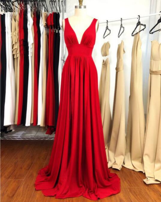

Spaghetti Straps Split Side Red Long Prom Dresses for Women Under 100, Green