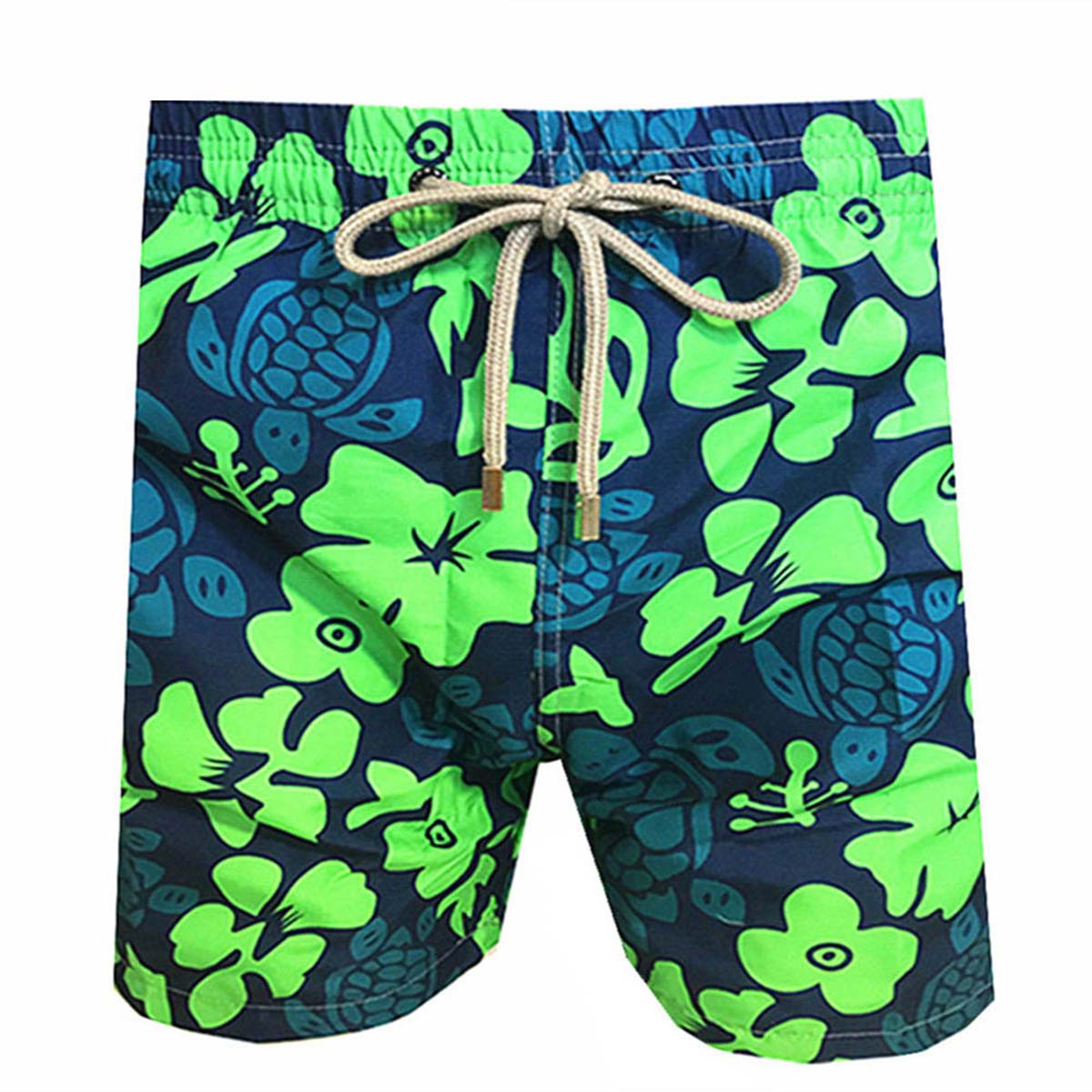 Vilebre Men's Shorts MEN SWIMWEAR STRETCH TURTLES FLOWERS New Summer Casual Pants Fashion Style Mens bermuda beach Shorts 50292017