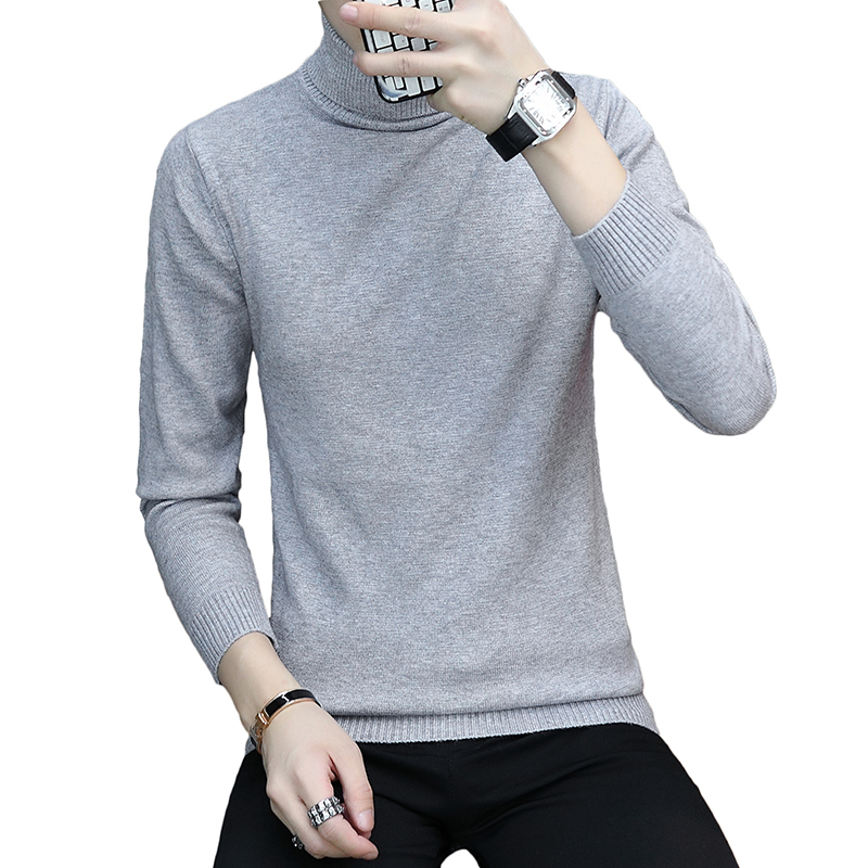 

New Slim Knitted Cashmere Wool Sweater Men Tops Pullovers Autumn Winter Warm Casual Solid Color V-Neck Full Sleeve Pull, M071
