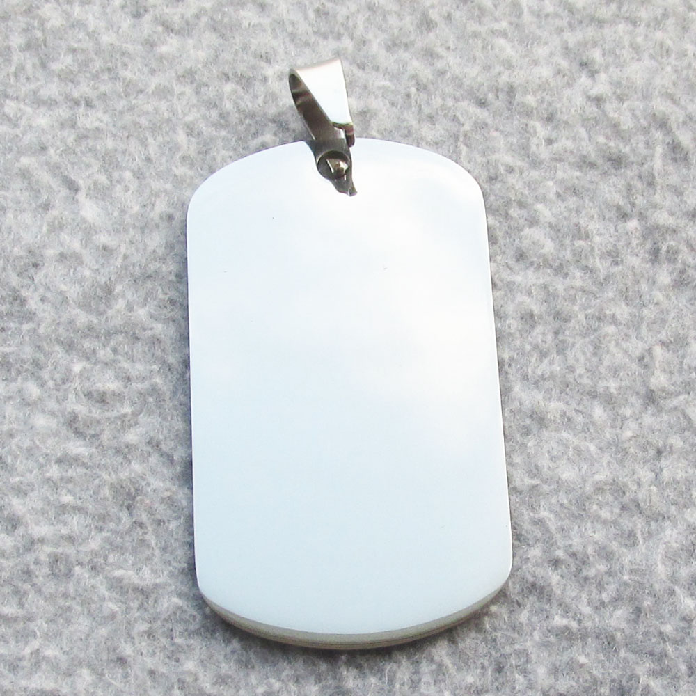 

100pcs/lot Thickness 1mm Blank Stainless Steel Military Army Dog Tags with Mirror Surface Factory Wholesale
