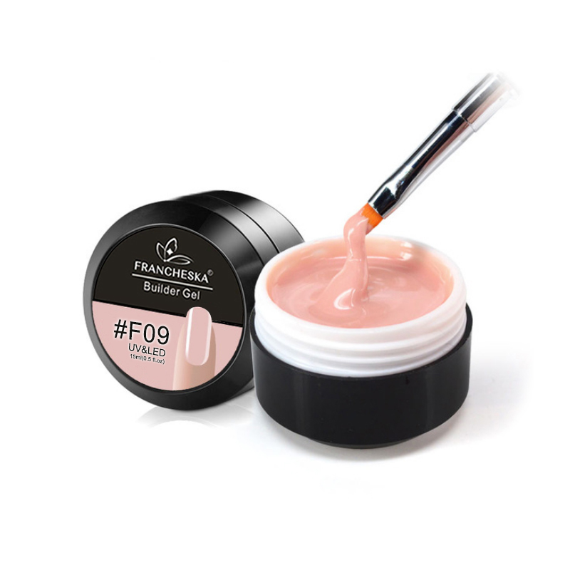 

Francheska Camouflage Gel Builder Gel Quickly Uv Builder Soak Off Nail Extension Jelly Poly 10 Colors Clear Pink White Pink, F09