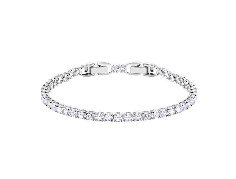 

Dazzling Slider Tennis Link Chain Bracelets 100% 925 Sterling Silver Cubic Zirconia Crystal Bracelet for Women Luxury Wedding Engagement Bride Jewelry, Black