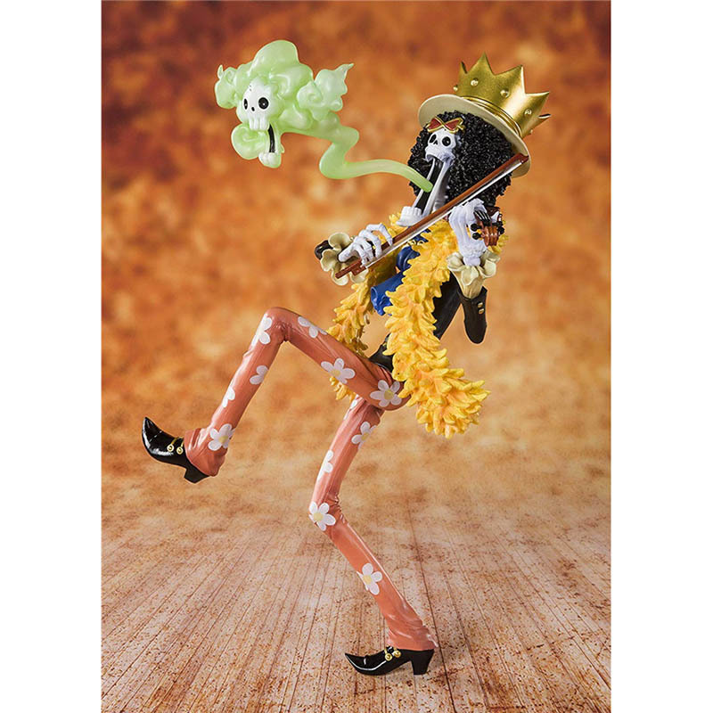 

One Piece 20th Anniversary Brook Action Figure 1/8 scale painted figure Zero Anime Ver. Brook PVC figure Toy Brinquedos Anime Y200421, A no box