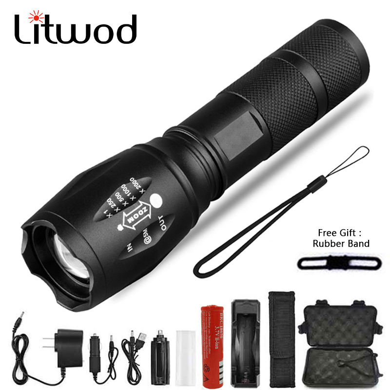 

T6 L2 Super Bright LED 5 Lighting Modes Torch For Night Riding Camping Hunting & Indoor Activities Linterna