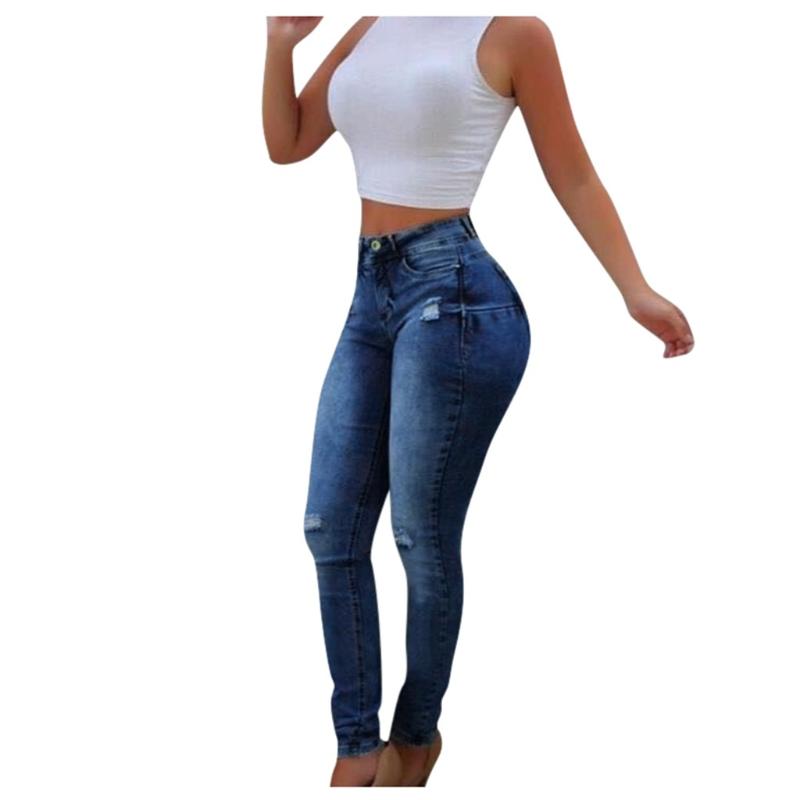 

Women Jeans High Waist Skinny Stretch Print Mom Jean Leggings Skinny Slim Fitness Pants High Quality Trousers Jeans YL5, As pic