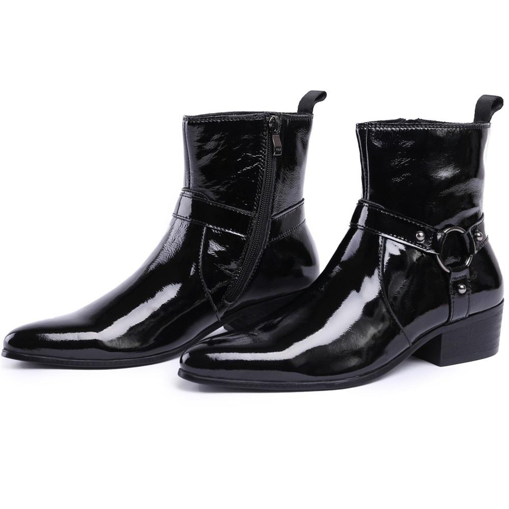 pointed toe biker boots