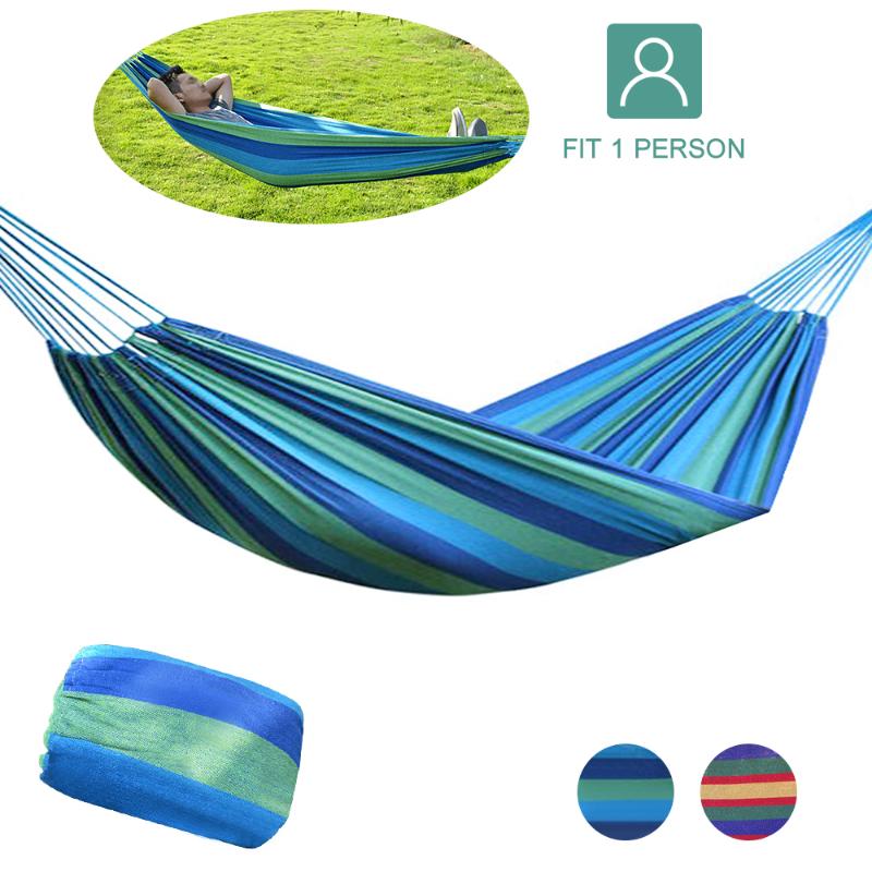 

Single / Double Hammock for Backyard Patio Porch Garden Indoor Outdoor Camping Hiking Thick Canvas Summer Beach Hammock