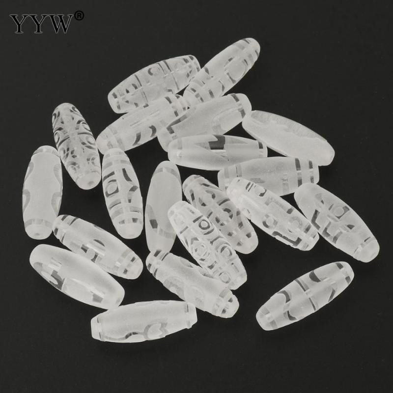 

5PCs/Lot Tibetan Dzi Beads for Bracelet and Necklace Making Natural Clear Quartz Beads Amulet DIY Jewelry 12mm*30mm/12*38mm