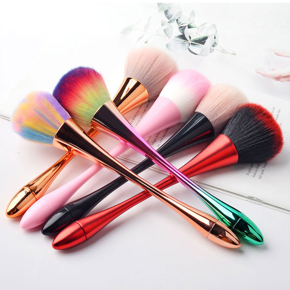 

1PC 6Colors Aluminum Handle Clean Nail Soft Brush Dust Cleaner Cleaning Brush Acrylic UV Gel Removal Manicure Tools