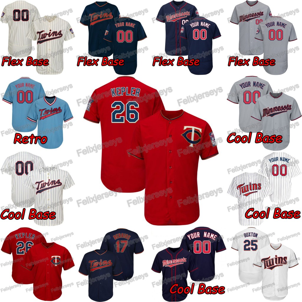 

24 Donaldson Max Kepler Eddie Rosario Jorge Polanco Nelson Cruz Byron Buxton Miguel Sano Jose Berrios Byron Buxton Joe Mauer Jersey, Flexbase red