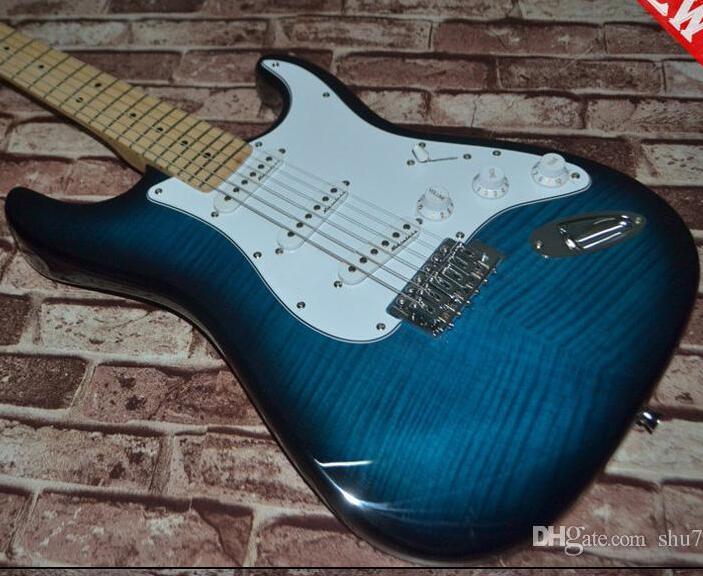 

Wholesale - High Quality Newest bule color Maple top2019 Electric Guitar Musical instruments free shipping