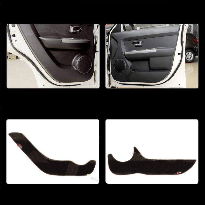 

4pcs Fabric Door Protection Mats Anti-kick Decorative Pads For Kia Soul