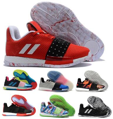 

James Harden Vol 3 Basketball Shoes Mens What The Wanted Coral Different Legend Invader NMD Core Red 2019 New Low Chaussure Trainers Shoes, Blue