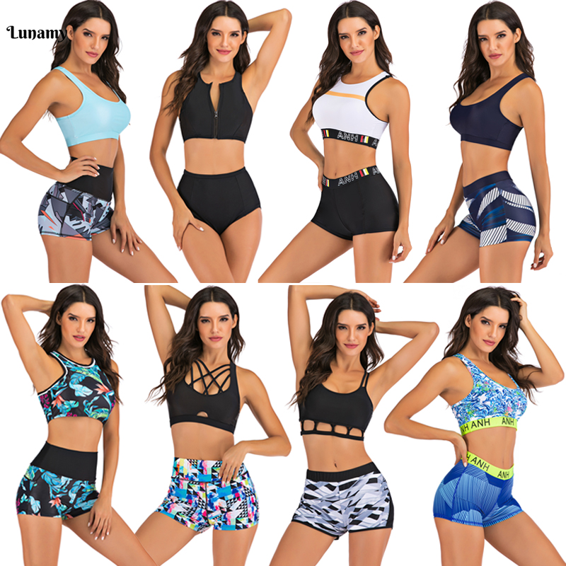

my Colorful Sleeveless Two-Piece Swimwear Sexy High Waist Swimsuit Women Sport Beachwear Female Bathing Suit, 7752