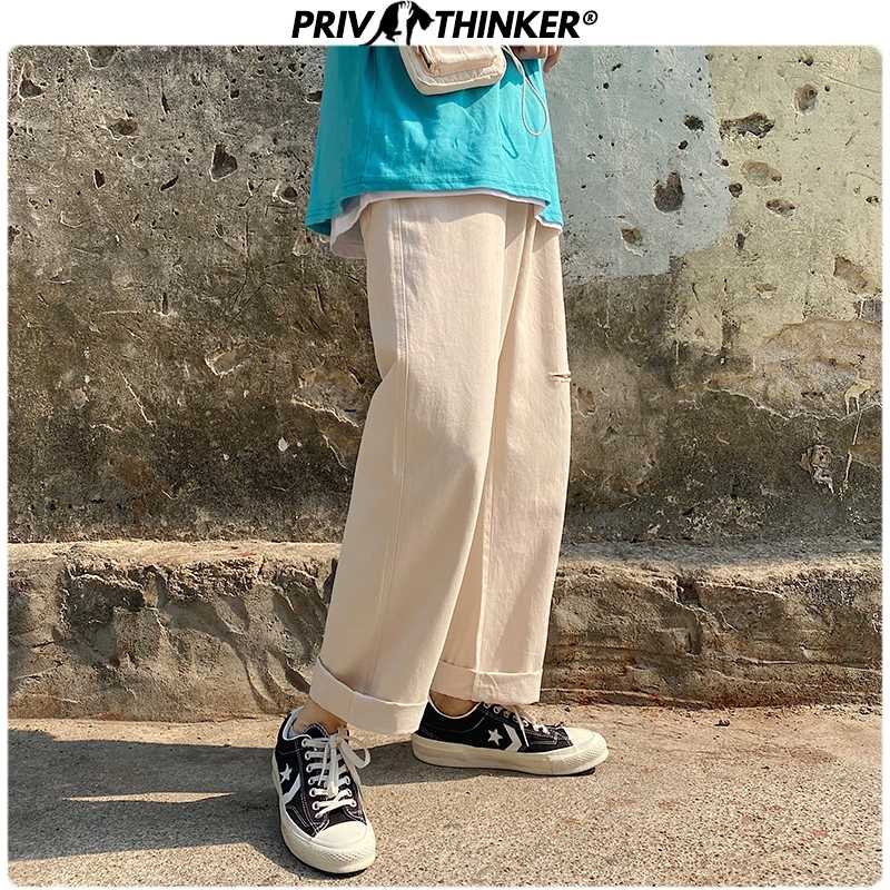 

Men Summer Breathable 2020 Stright Pants Men Loose Ankle-Length Joggers Male Casual Streetweat Korean Clothes Pants, Khaki(asiansize)