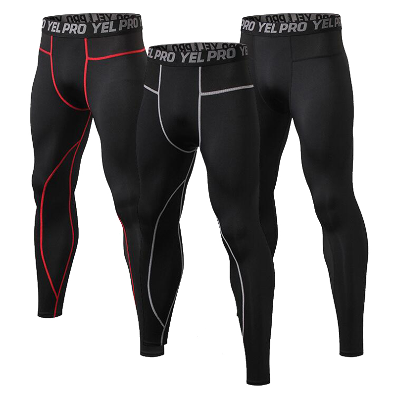 

New Men' PRO Compression Running Tights Men Sport Leggings High Elasticity Breathable Gym Fitness Training Men Sport Pants, Style 3