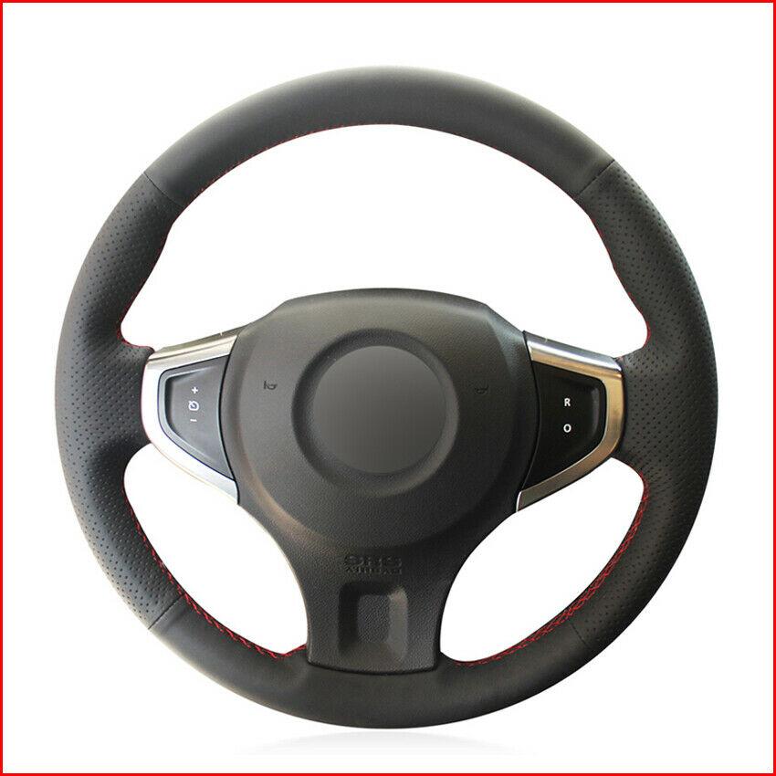 Custom Made DIY Anti Slip Black Leather Car Steering Wheel Cover for Renault Koleos 08-16 Renault Samsung-image-544962622
