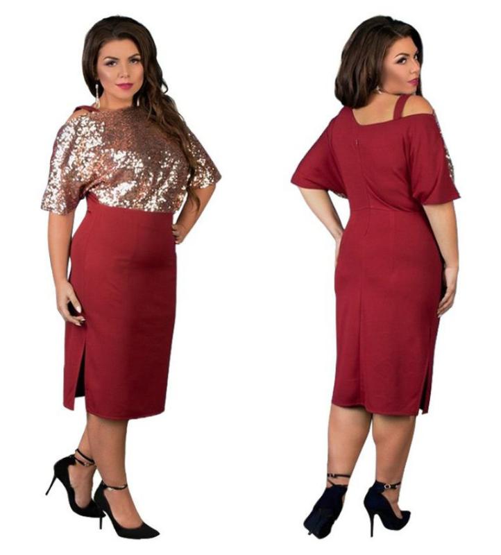 

Sexy Evening Dress Gold Sequined Backless Off The Shoulder Formal Dresses Evening Gown Vestidos De Fiesta De Noche 5XL 6XL, Black