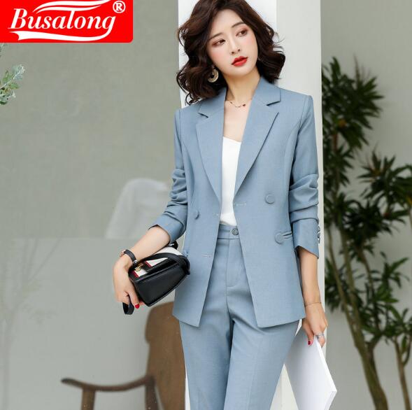 

2020 Spring Summer women office lady Suite Fashion blazer business Interview Wear plus size red green pink Jacket, White blouse