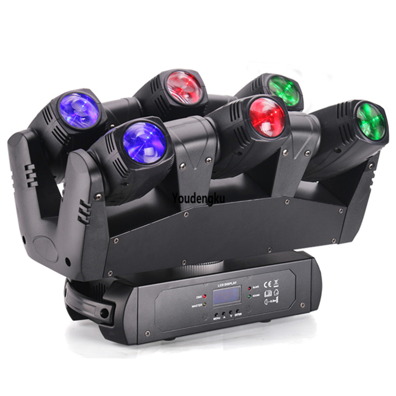 2pcs lyre moving head led beam 6x10W RGBW 4in1 crazy led six shooter moving head light dj disco club stage lighting equipment-image-533239232
