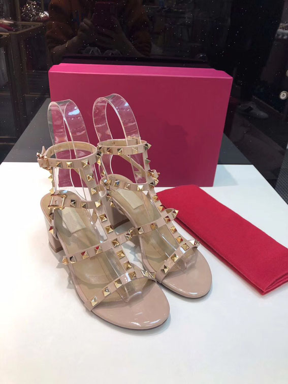 

2020 new fashion show wedding sandals classic Gladiator wild High Heels Sandals elegant charm women's riveted shoes real leather shoes, Khaki