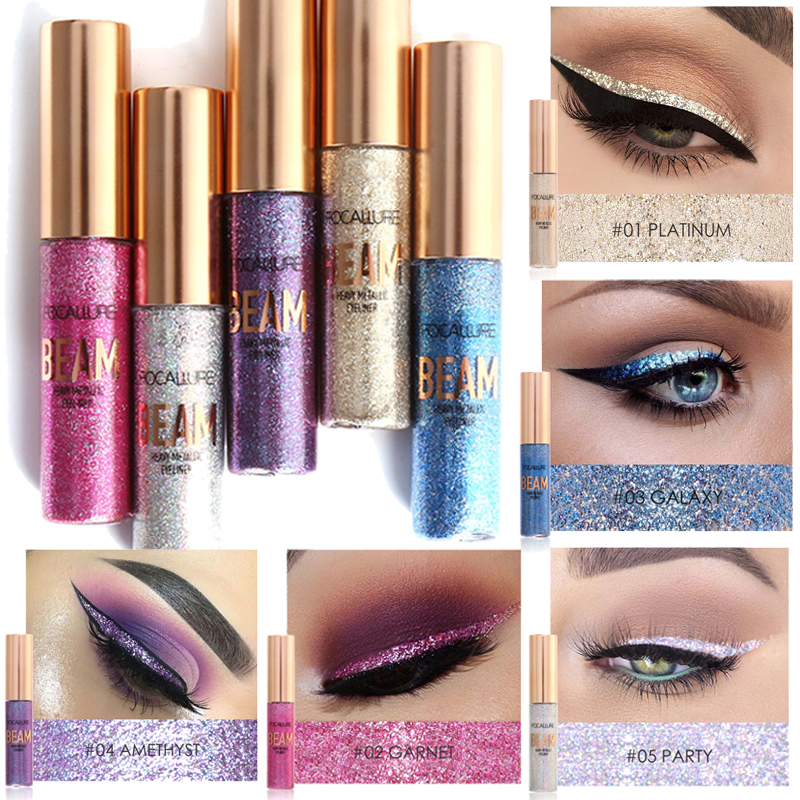 New Glitter Eyeliner Waterdichte Make Eye Liner Potloden Langdurige Shimmer Wit Blauw Kleur Merk Vloeibare Eyeliner-image-434484700