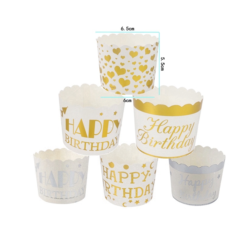 

25pcs/lot Hot Stamping Large Cake Muffin Oven Paper Cup Oil-proof High Temperature Cakecup