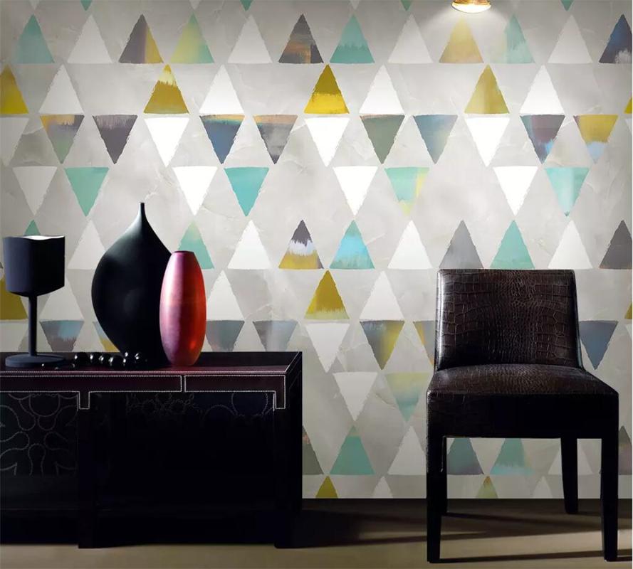 

Custom wallpaper 3d photo murals modern minimalist geometry restaurant sofa background wall paper papel de parede 3d wallpaper, As pic