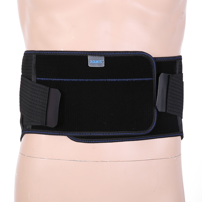 

Men Women Waist Body Sports Pressurized Belt Lower Back Steel Waist Brace Lumbar Spine Back Pain Strain Lifting Belt Support, Black