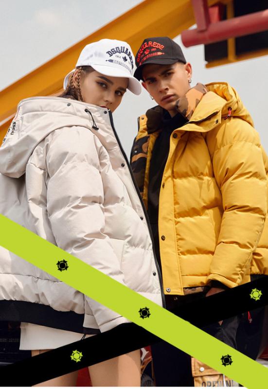 

men' clothing | ins winter new casual hooded cotton clothing tide brand couple loose men' jacket, Black5016
