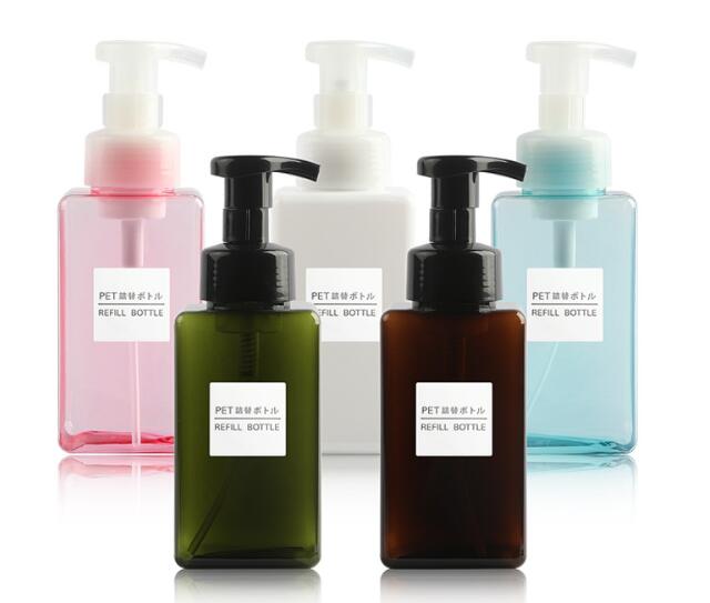 

1pcs 450ML 250ML Dispenser Soap Foam Foaming Pump Empty Square Bottle Plastic Travel