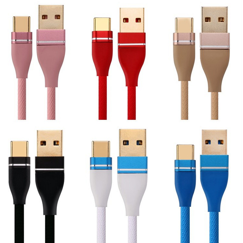 

2A Fast Speed Type c Micro USb Cable 1M 3FT Braided Fabric Nylon Usb C Cables For Samsung S8 S9 S10 S7 S6 edge note 10 htc lg android phone, Choose the color