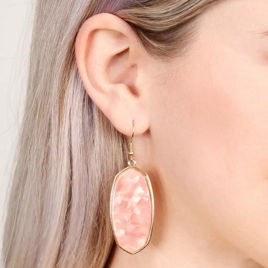 Fashion Irrégulier Naturel Pierres Quartz Pierre Pendants d/'Oreilles Femmes Boucle D/'oreille Bijoux