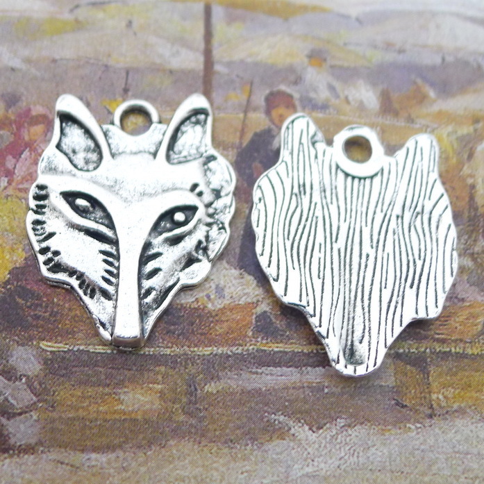 

A4656 Ancient Silver 50 Individual / Package Alloy Wolf Ornaments Parts Diy Ornaments Parts 3.5 g