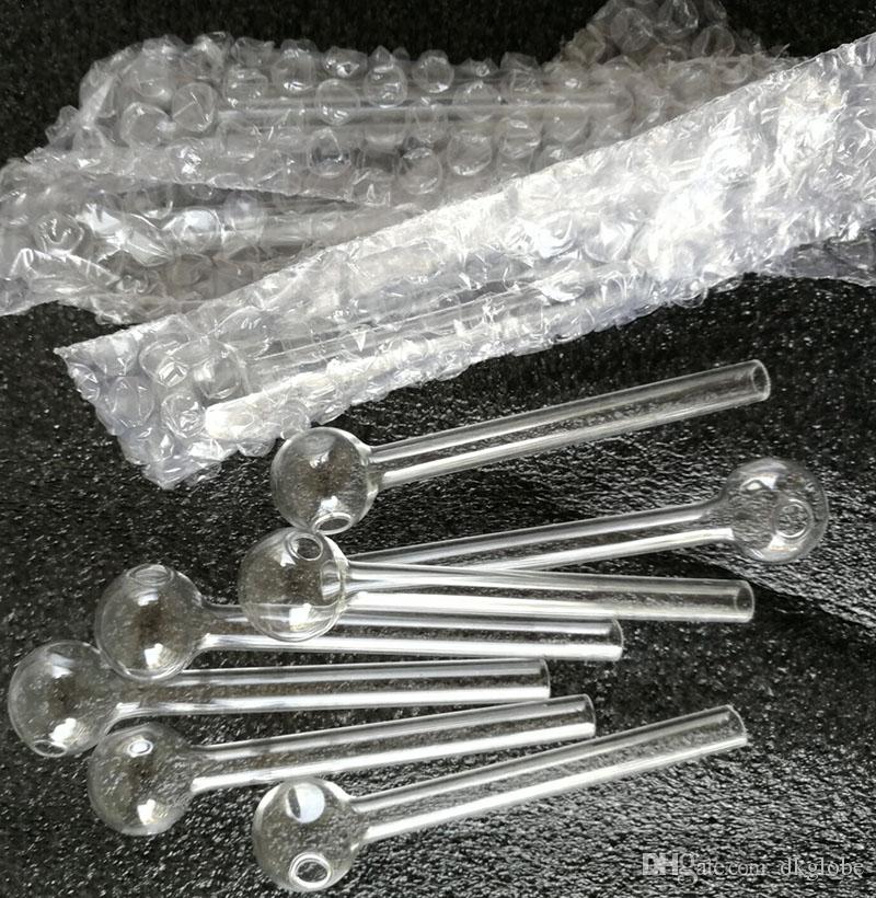 

12cm and 10cm glass pipe clear glass oil burner glass tube smoking pipes oil nail somking pipes water pipes