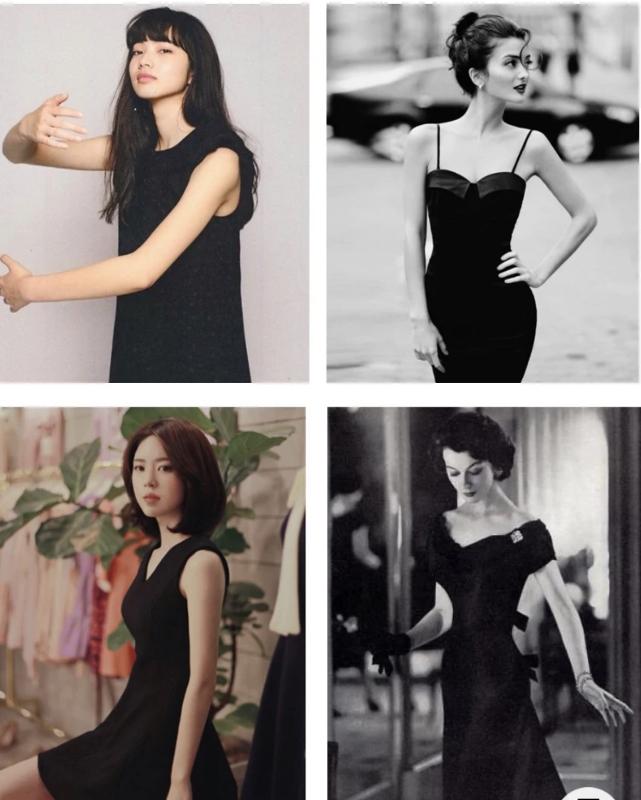 

Women Dress 2019 Spring and Summer Intellectual Elegance V-neck Draping A-line Dress, Black